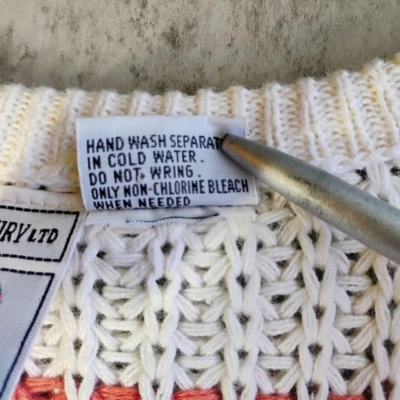 Vintage L Simbury Striped Cable Knit Sweater Vest Grandmacore Size Medium - Picture 8 of 13